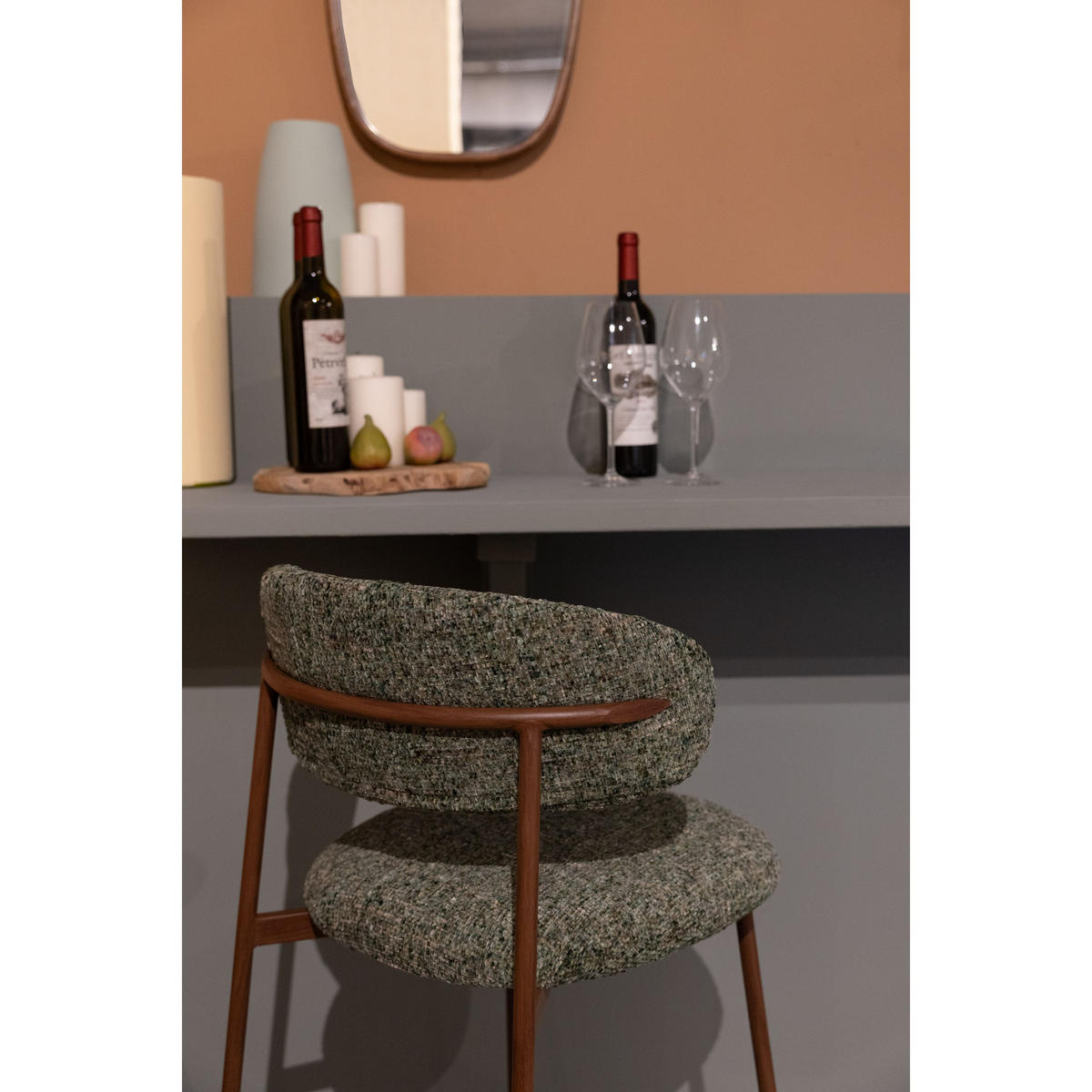 BARHOCKER Claes mit Rückenlehne 65 cm Grün - 2 er Set - Grün, Kunststoff (44/94/51cm)