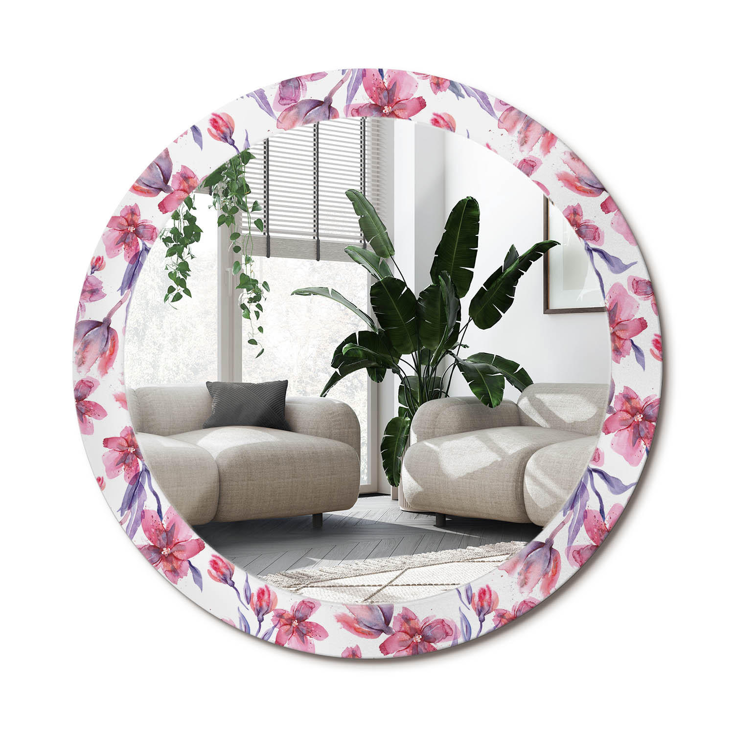 Wallfluent Spiegel Pink 80x80x0.4 cm