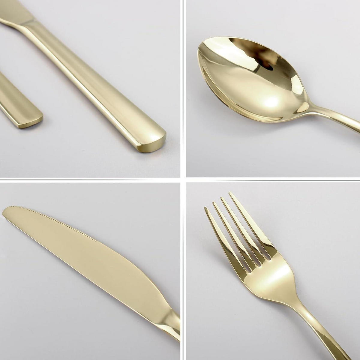 BESTECKSET 30-teilig Champagner Gold - Goldfarben, Metall