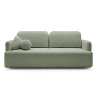 SCHLAFSOFA Lambina Salbeigrün Boucle - Salbeigrün/Schwarz, Kunststoff/Textil (227/92/104cm) - Selsey