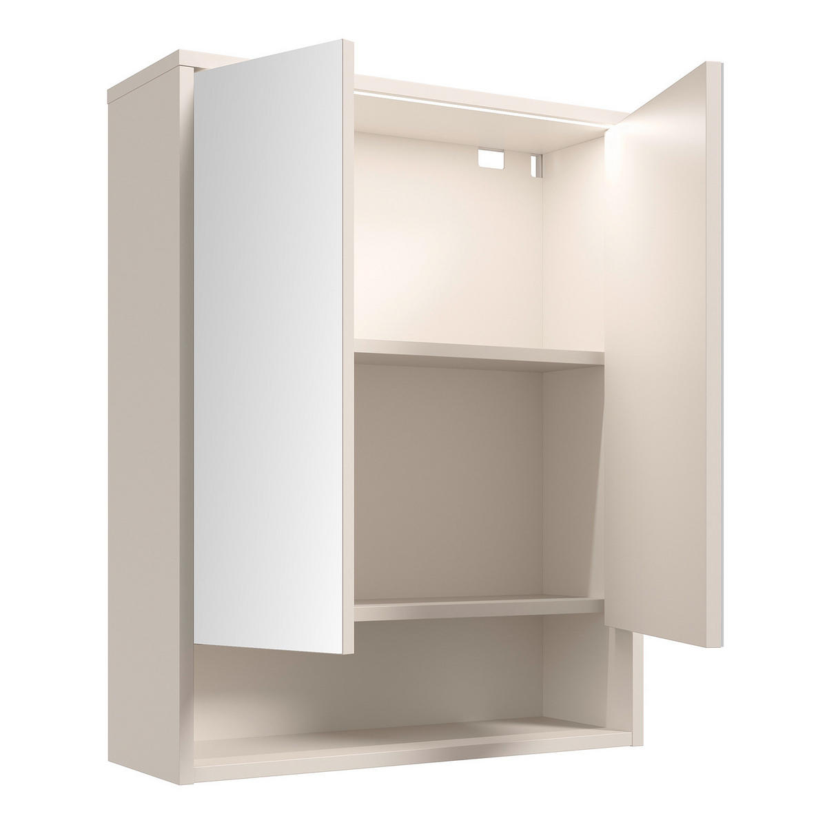 SPIEGELSCHRANK - Spanplatte - Kaschmir, Holzwerkstoff (60/75/20cm) - home24
