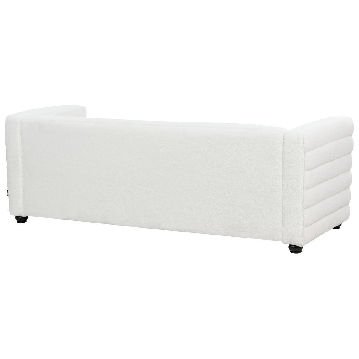 3-SITZER-SOFA Bouclé cremeweiß Hofn - Schwarz/Weiß, Textil (214/72/79cm) - Beliani