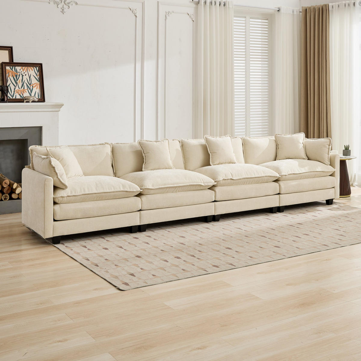4-SITZER-SOFA DE-33976 modular Beige - Beige, Holzwerkstoff (380/84/75cm) - ComfortXL