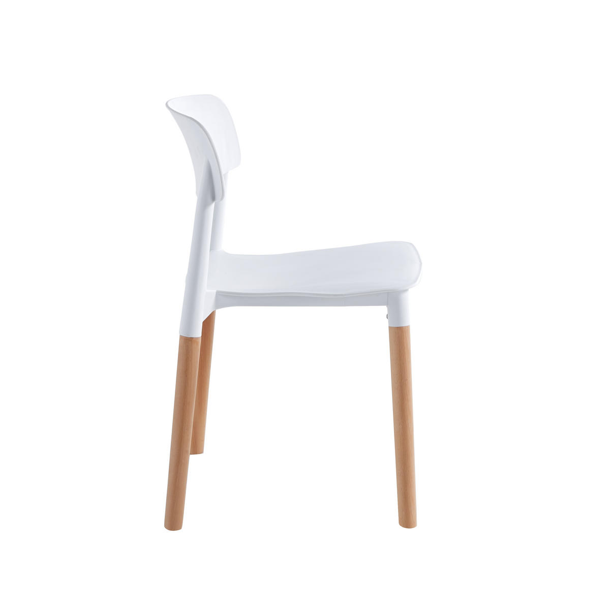 STUHL 4er-Set Polypropylen Weiß - Weiß, Kunststoff (45/75/46cm) - Nordlys