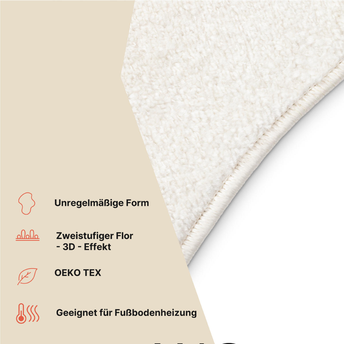 TEPPICH TERRA Creme 300/400 cm - Creme, Textil (300/400cm) - Tapiso