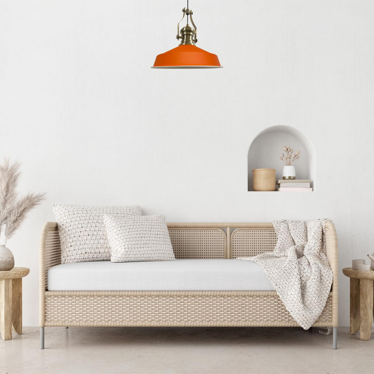 HÄNGELAMPE Neo-Asletl 40/39 cm - Orange, Metall (39/40/39cm) - Bamyum