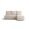 ECKSOFA mit Schlaffunktion SAVIO MINI Curio 09 Rechts - Ecru, Textil (200/140cm) - Bedante