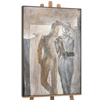 GEMÄLDE Pärchen Schattenfugenrahmen Grau 120x80 cm - Grau, Holz (120/80cm) - YS-art gallery