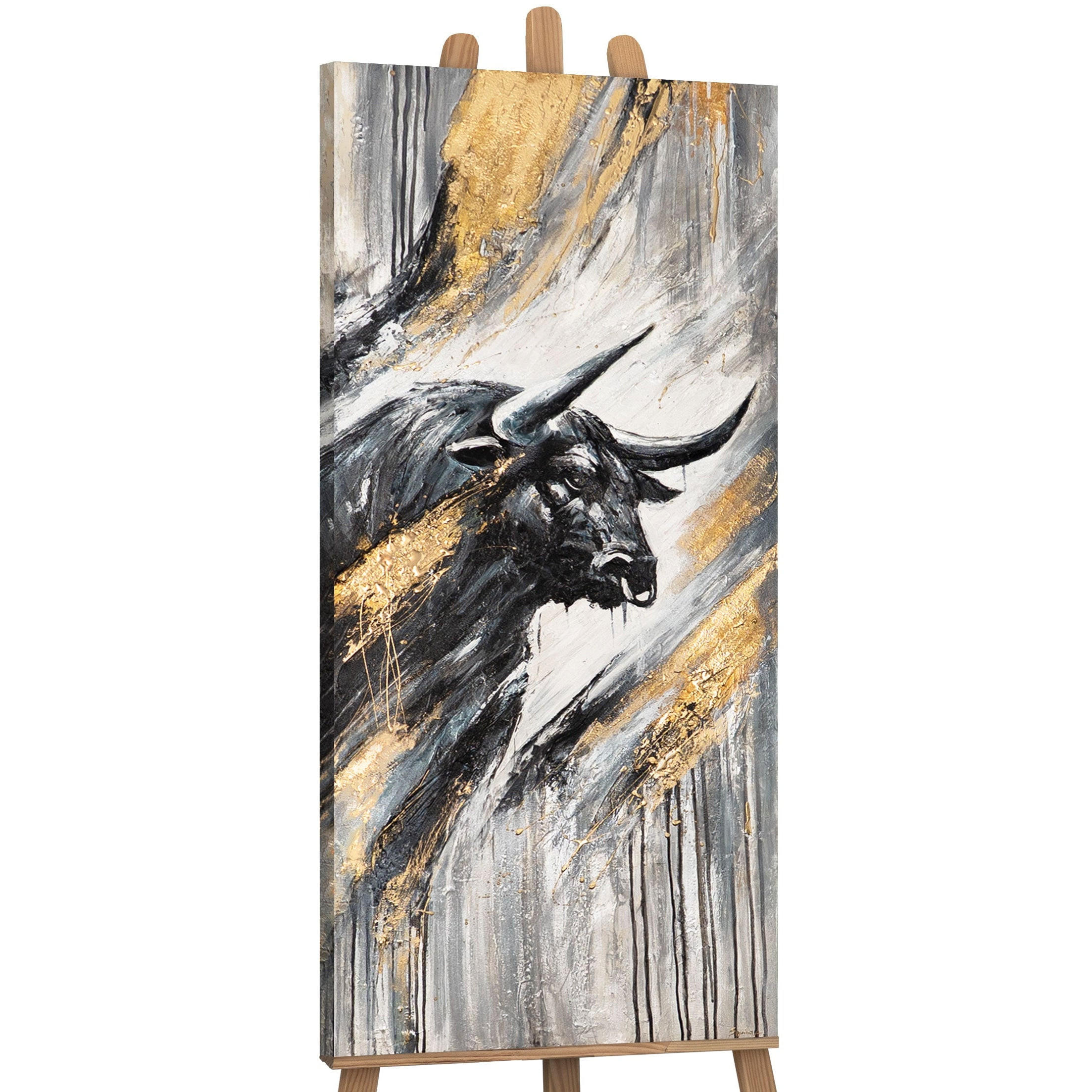 GEMÄLDE Stolzer Geist auf Keilrahmen 115x50 cm - Multicolor, Holz (115/50cm) - YS-art gallery