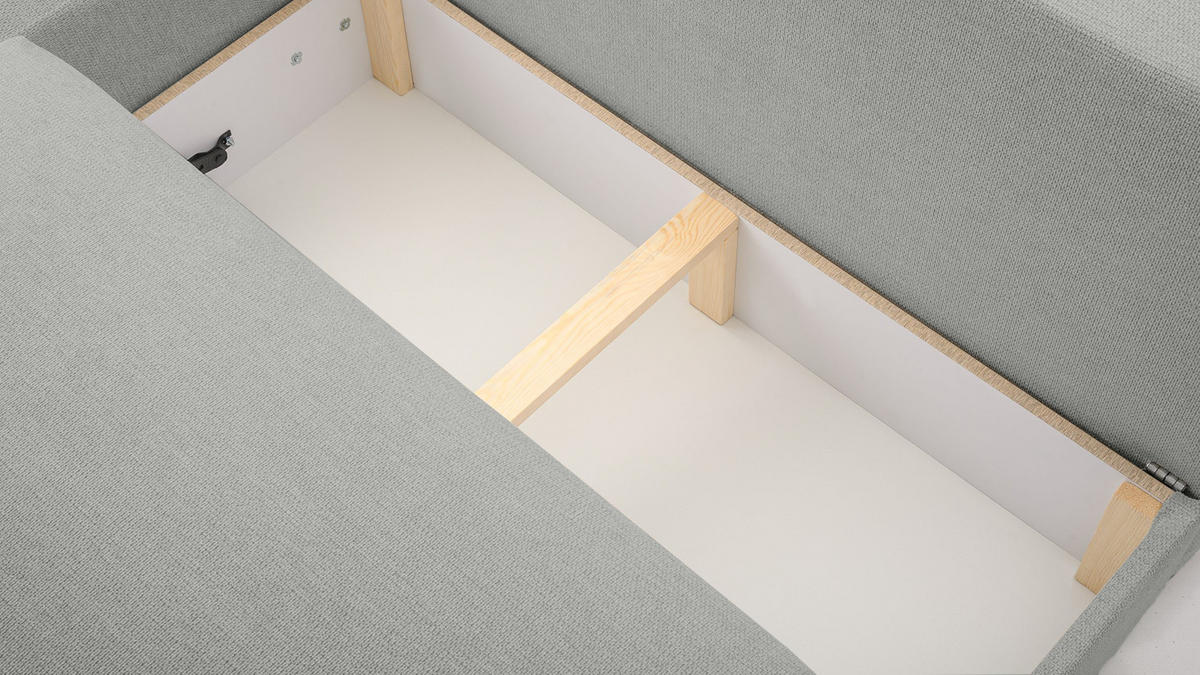 ECKSOFA Ripley mit Schlaffunktion, Grau - Grau, Textil (223/150cm) - Fedve