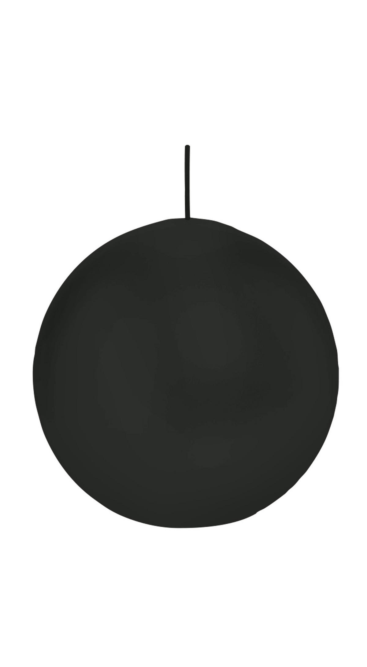 KUGELKERZEN Schwarz Ø 100 mm, 6 Stück - Schwarz, Paraffin (10/10/10cm) - Wiedemann Kerzen