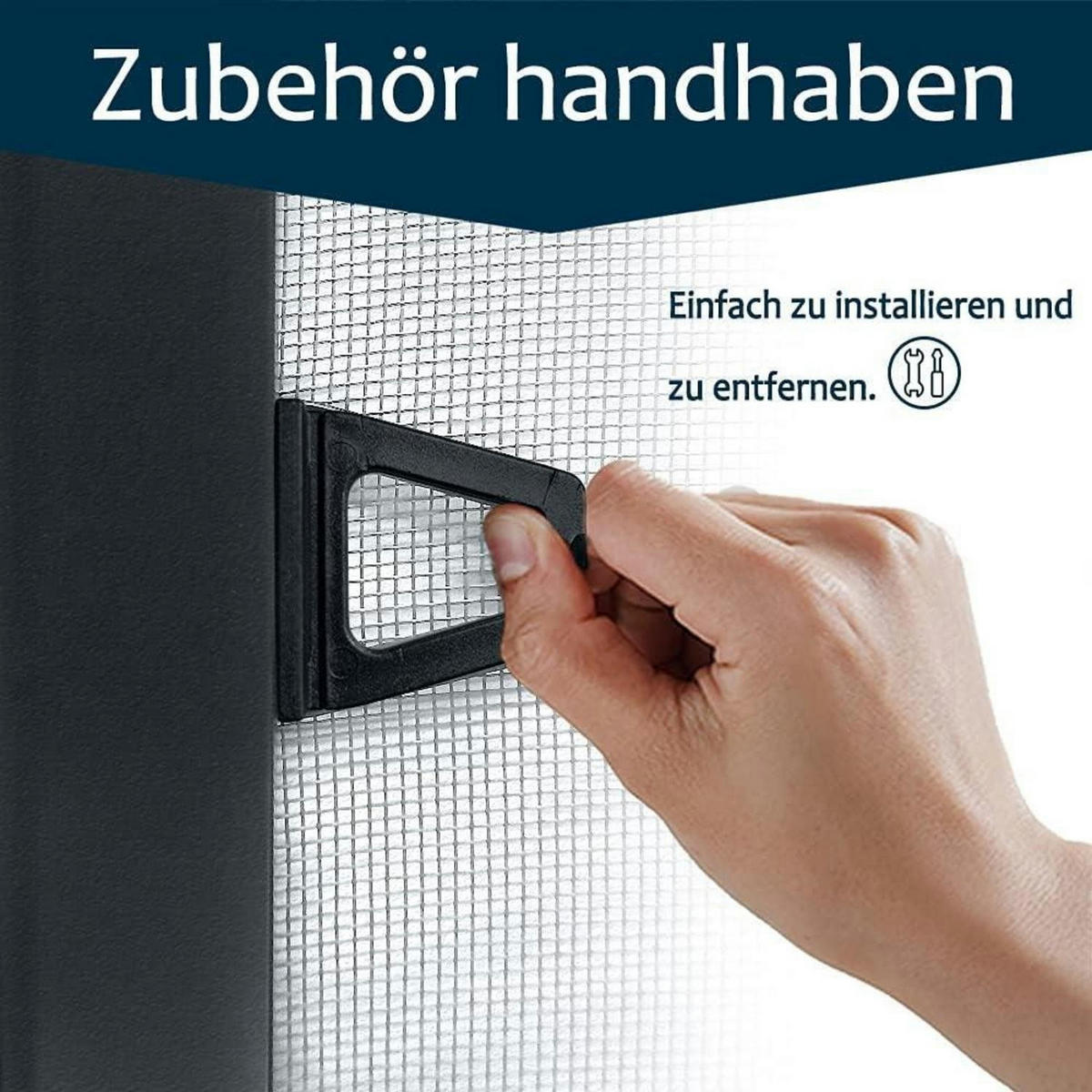 FLIEGENGITTER Fenster 80 x 100 cm Anthrazit - Anthrazit, Metall (80/1/100cm)