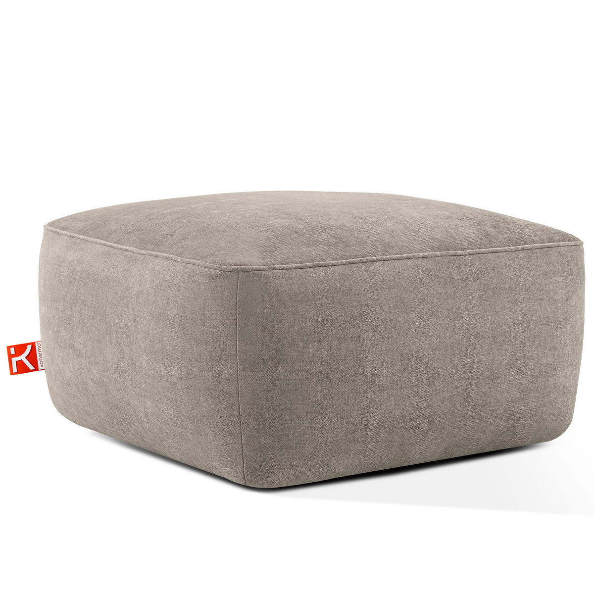SITZHOCKER FUBBO, Beige - Beige, Holz/Holzwerkstoff (80/44/80cm) - KONSIMO®