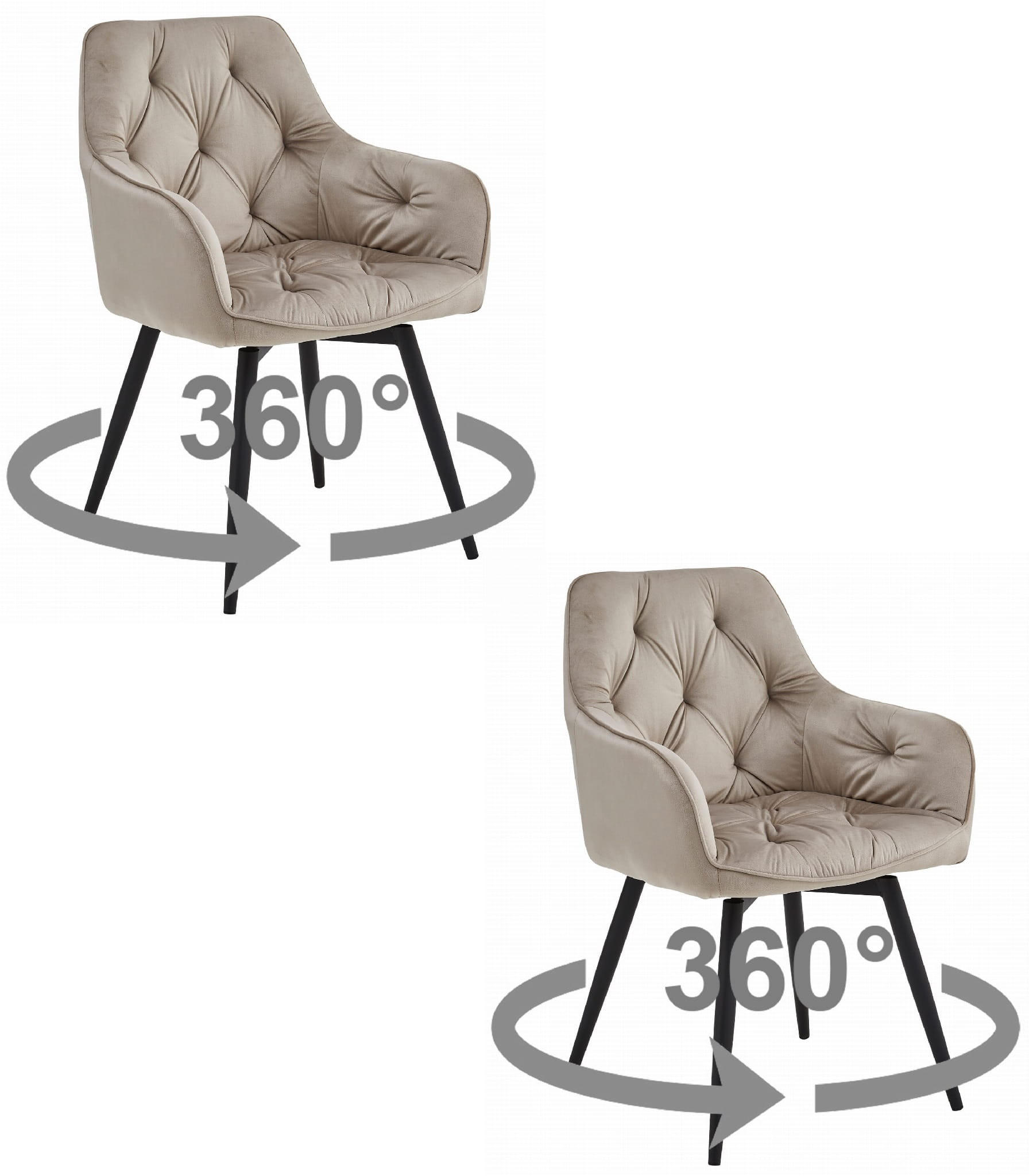 Valora Esszimmerstuhl Beige 56x84x61 cm