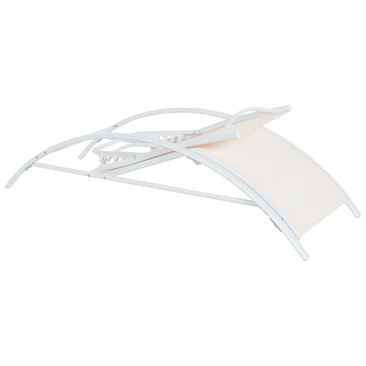 GARTENLIEGE beige Gaeta - Beige, Metall (60/93/170cm) - Beliani