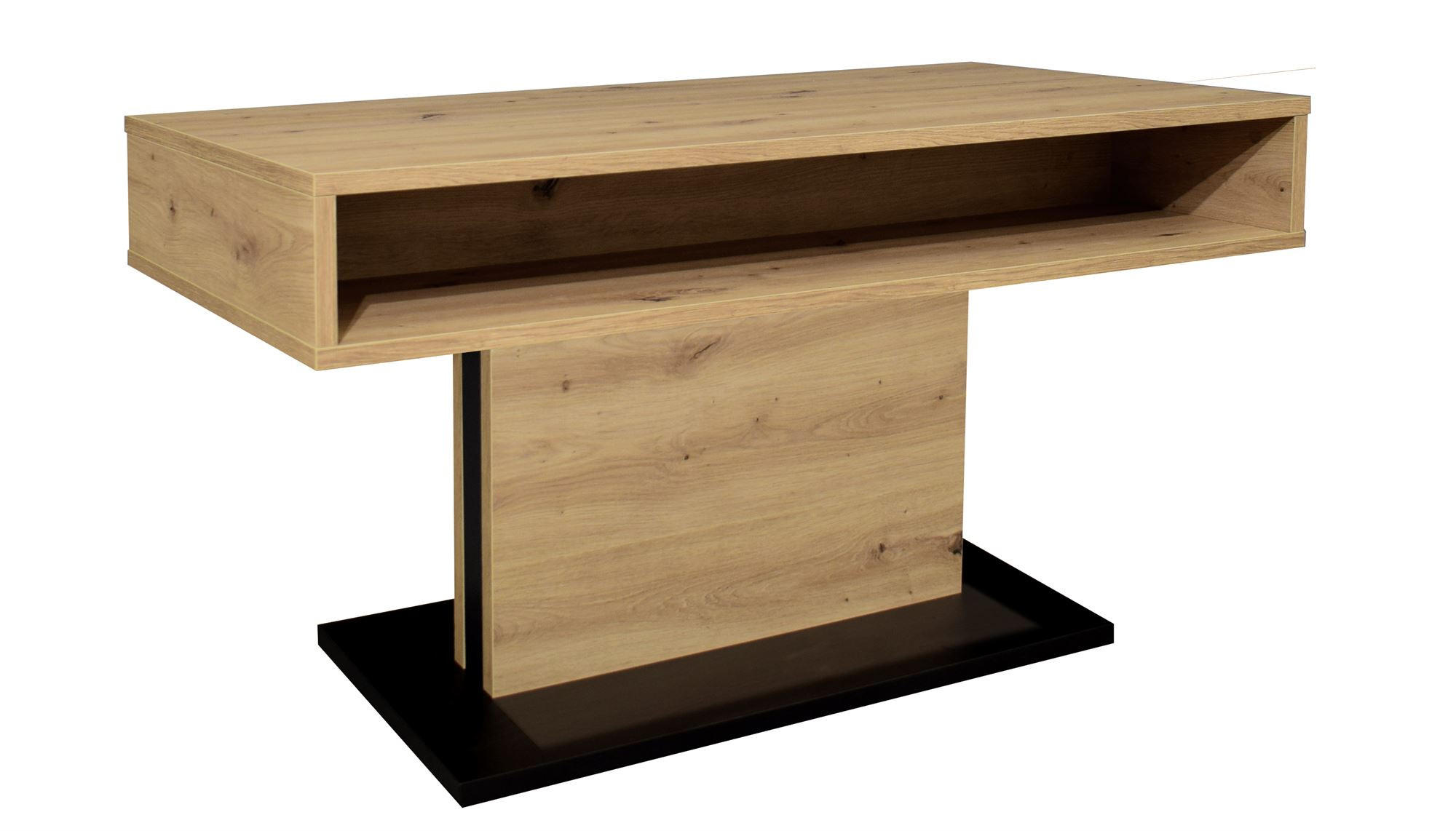 COUCHTISCH Höhenverstellbar Else 2 110x59x60 Holzwerkstoff Asteiche - Schwarz/Eiche Artisan, Holzwerkstoff (110/60/59cm) - 58aufmkessel