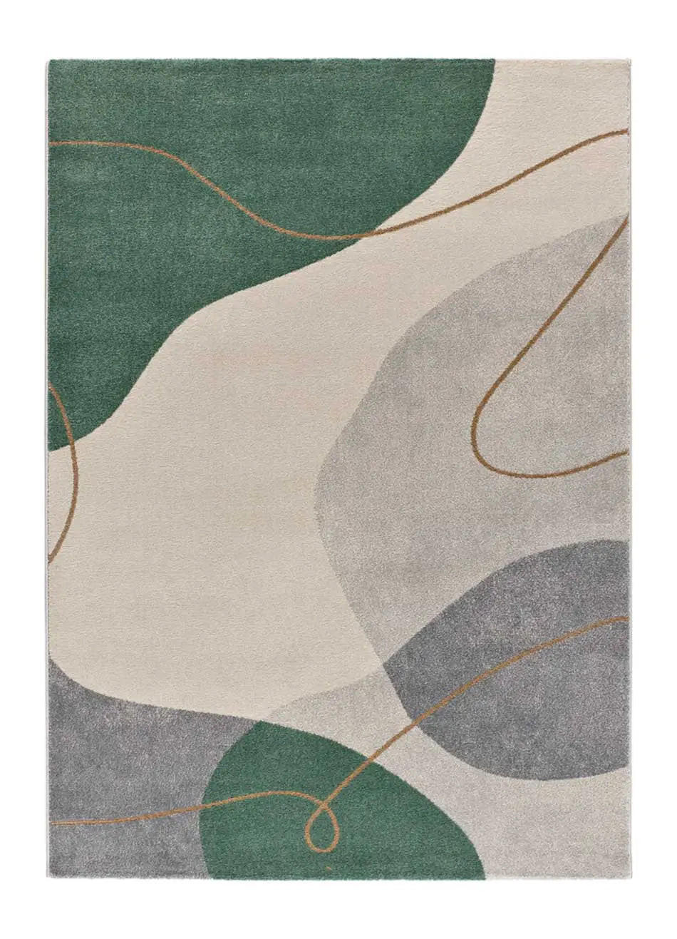 KURZFLORTEPPICH Grün / Beige Edesa 160/230 cm - Beige/Grün, Naturmaterialien/Textil (160/230cm) - Atticgo