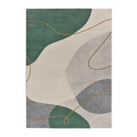 KURZFLORTEPPICH Grün / Beige Edesa 160/230 cm - Beige/Grün, Naturmaterialien/Textil (160/230cm) - Atticgo