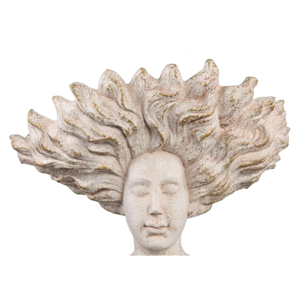 SKULPTUR Kimbere Beige 43/25/35cm - Beige, Stein (25/35/43cm) - PTMD Collection