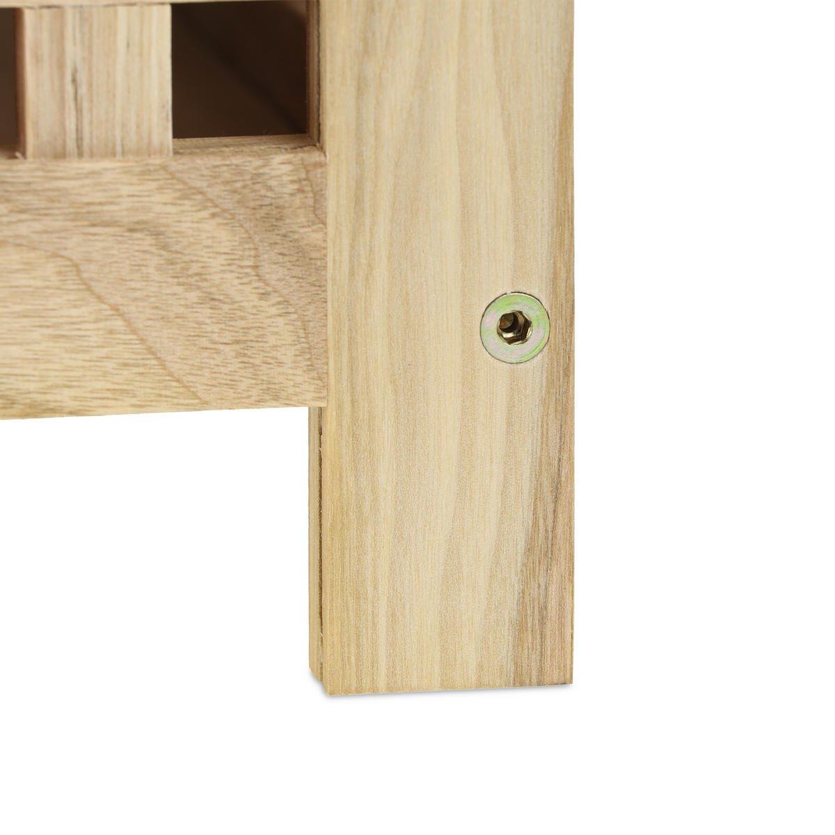 KÔŠ na prádlo - svetlohnedá, drevo/textil (39/50/39cm) - Relaxdays