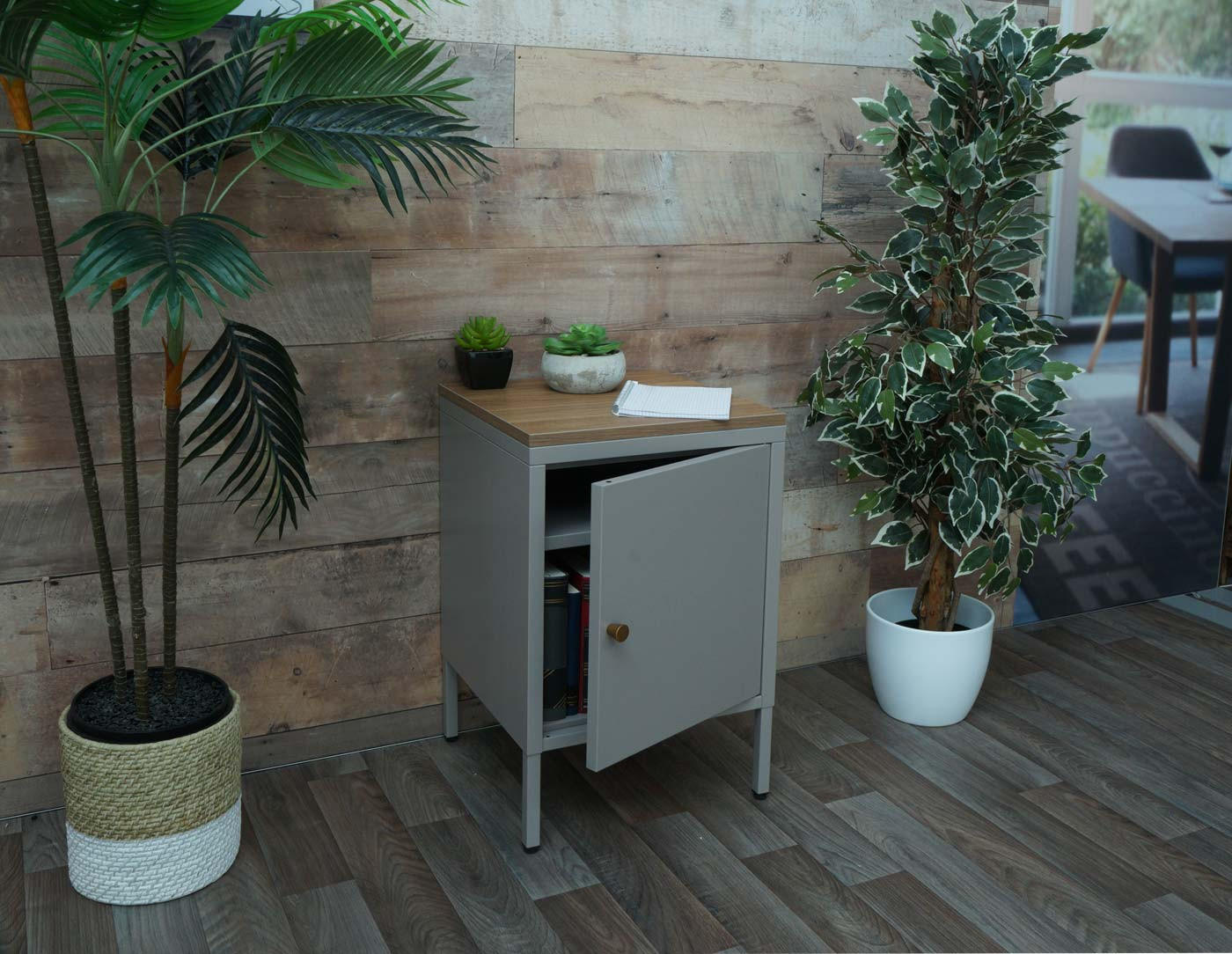 NACHTTISCH Grau - Grau, Metall (40/63/40cm) - MCW