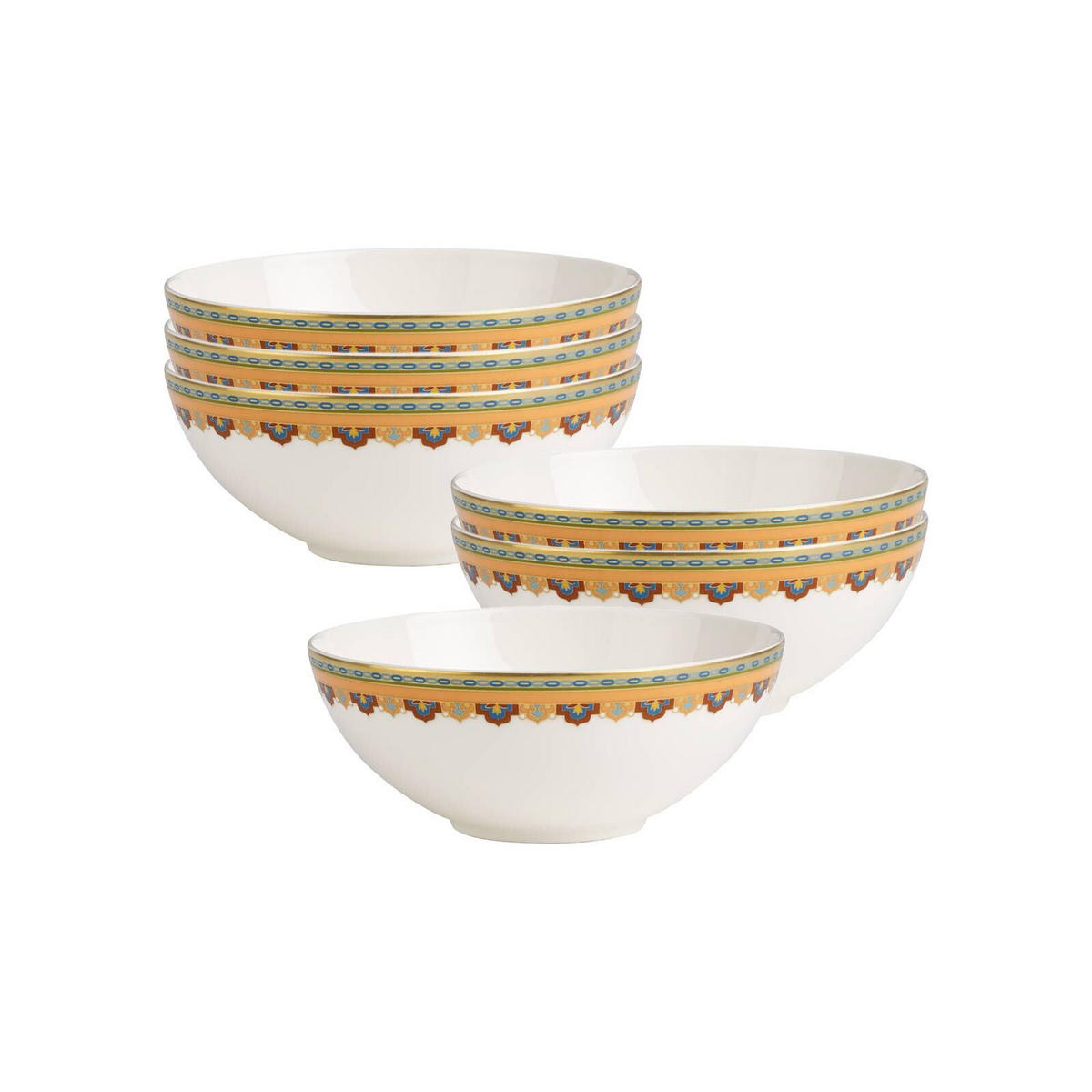 DESSERTSCHALEN Samarkand Mandarin bunt 240 ml 6er Set - Multicolor, Keramik (13cm) - Villeroy & Boch