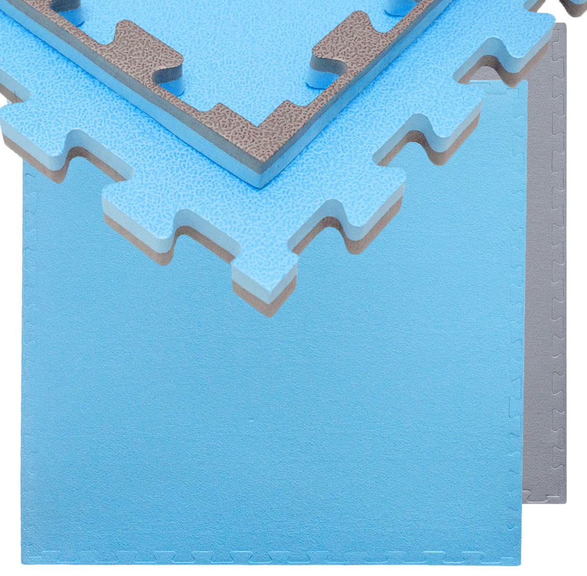 BODENSCHUTZMATTE 90x90x2 cm, Blau, 2er Set - Blau, Kunststoff (90/90cm) - eyepower