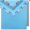BODENSCHUTZMATTE 90x90x2 cm, Blau, 2er Set - Blau, Kunststoff (90/90cm) - eyepower