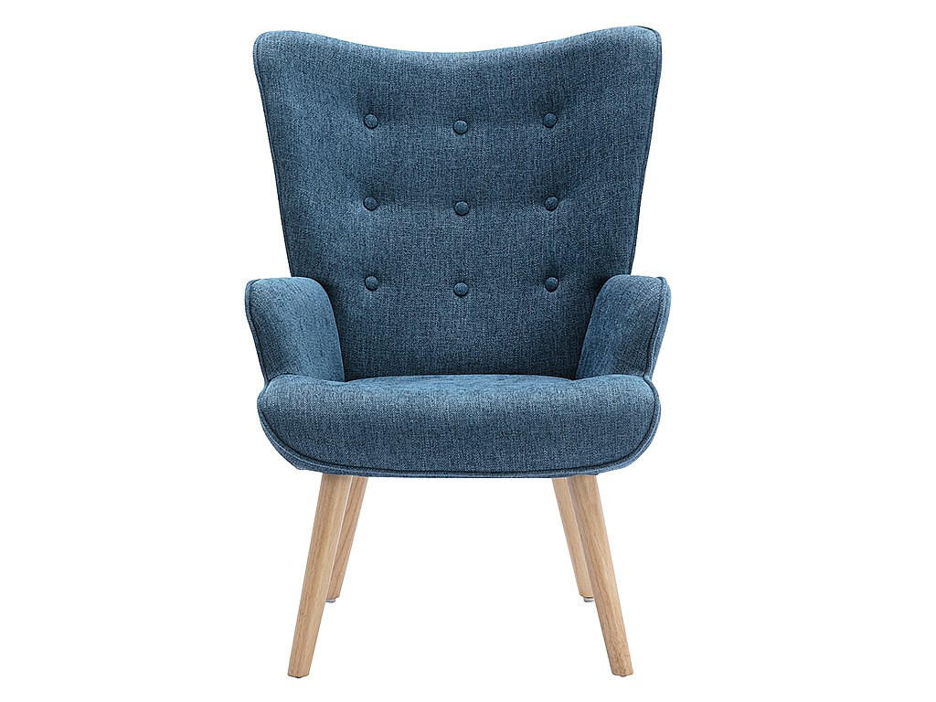 SESSEL mit gerader Rückenlehne - 1 Person - Stoff - Blau - - Blau, Textil (69/95.5/78cm) - Vente-Unique
