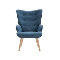 SESSEL mit gerader Rückenlehne - 1 Person - Stoff - Blau - - Blau, Textil (69/95.5/78cm) - Vente-Unique