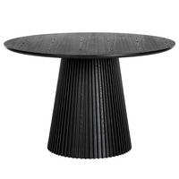 ESSTISCH rund - Esche teilmassiv - Schwarz, Holzwerkstoff (120/120/75cm) - home24