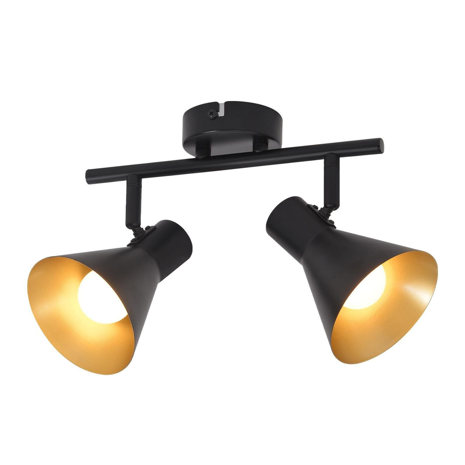 DECKENSTRAHLER Arya 25/11/21cm - Schwarz, Metall (25/11/21cm) - ZMH