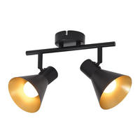 DECKENSTRAHLER Arya 25/11/21cm - Schwarz, Metall (25/11/21cm) - ZMH