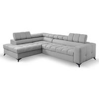 ECKSOFA Andrea L-Form mit verstellbaren Kopfstützen Schlaffunktion Bettkasten 267 cm links hellgrau - Hellgrau, Kunststoff (106/267cm) - Margaret Hadas24