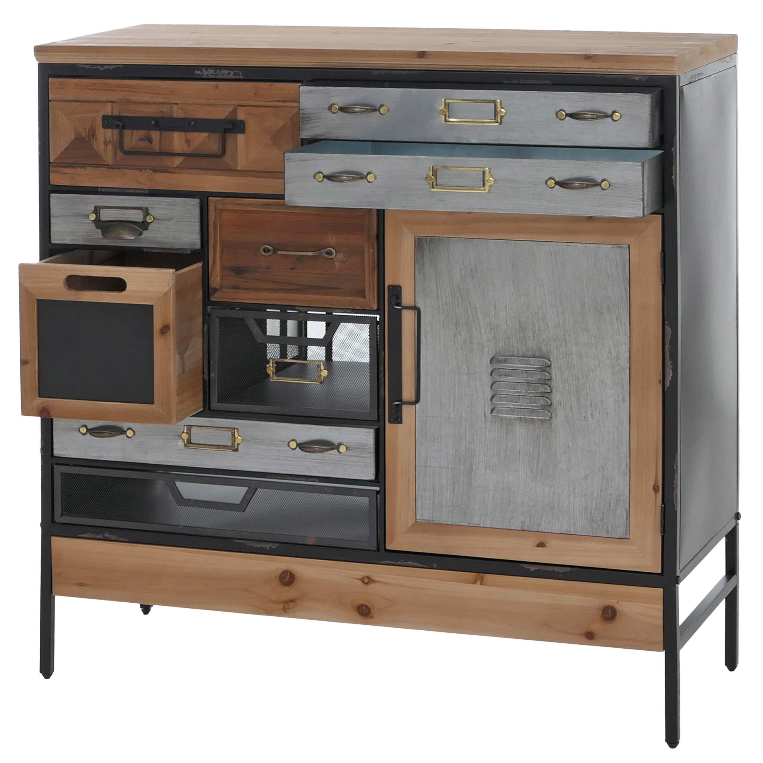 APOTHEKERKOMMODE Multicolor - Multicolor, Holz (84/85/35cm) - MCW