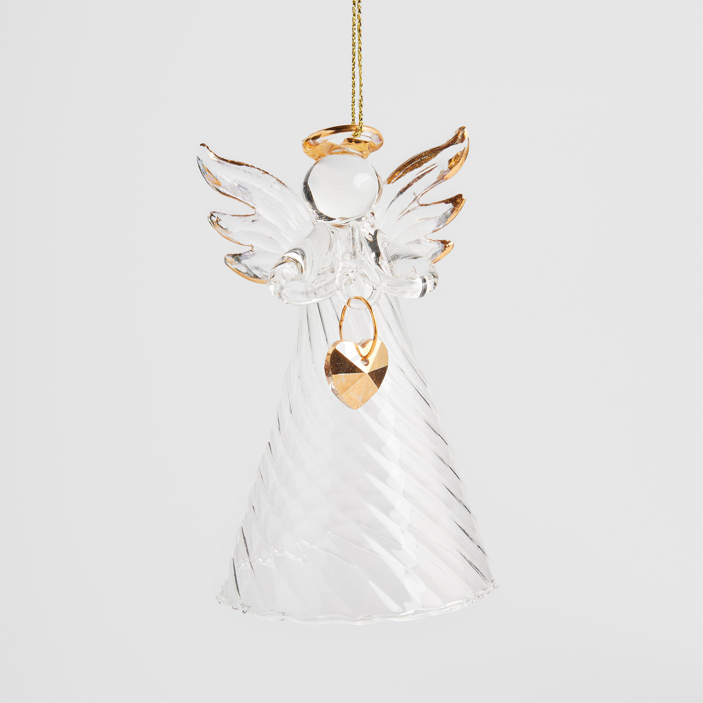 WEIHNACHTSDEKO Hängend ANHELINA, 6 x 10 cm, Gold, Christbaumschmuck, Weihnachtsbaumdekoration, Christmas, Xmas - Goldfarben, Glas (6/10/6cm) - home&you