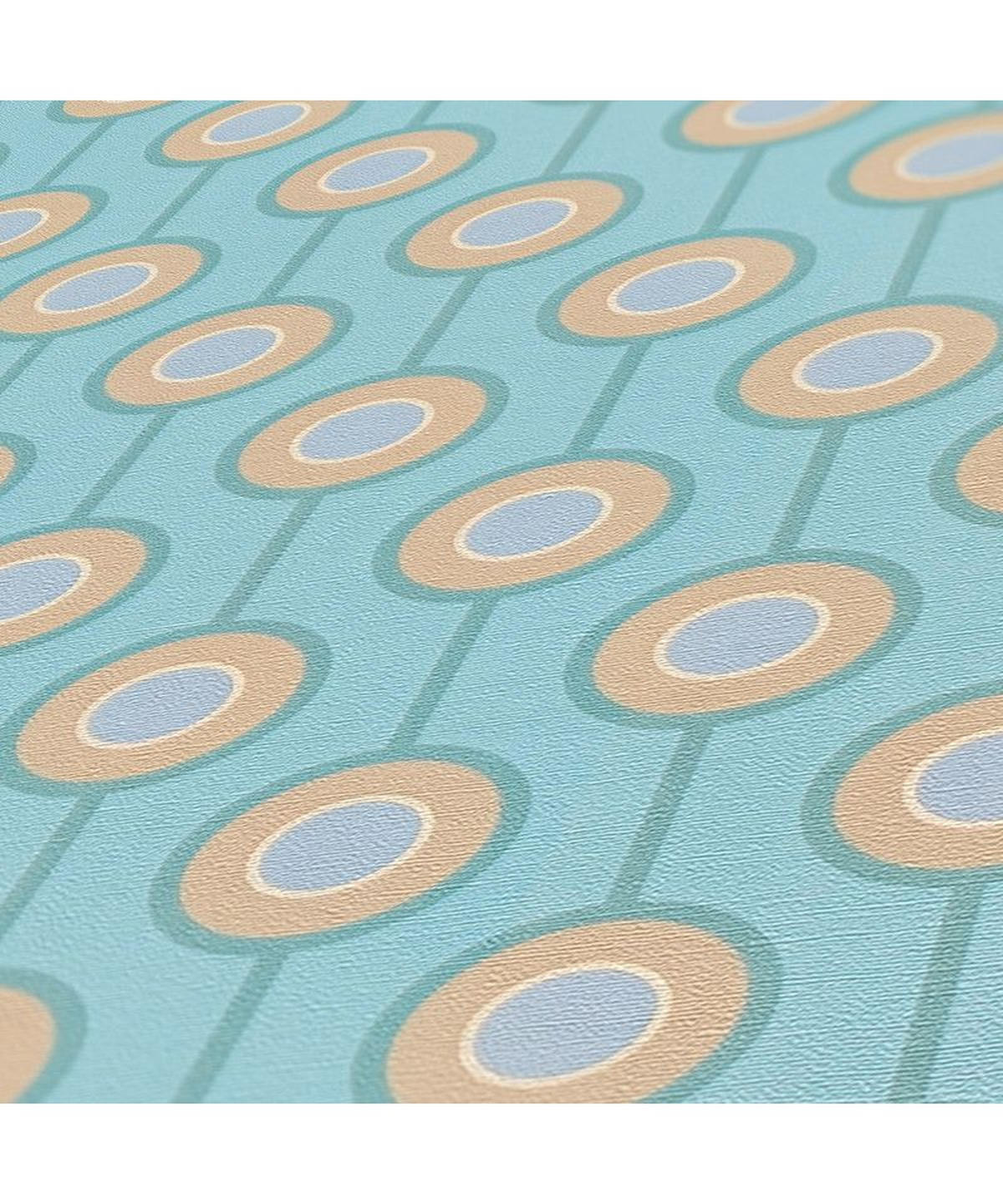 VLIESTAPETE Türkis 53/850 cm - Türkis, Textil (53/1cm) - KUNSTLOFT