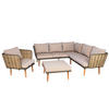GARTENGARNITUR Braun, Beige - Beige/Braun, Textil - MCW