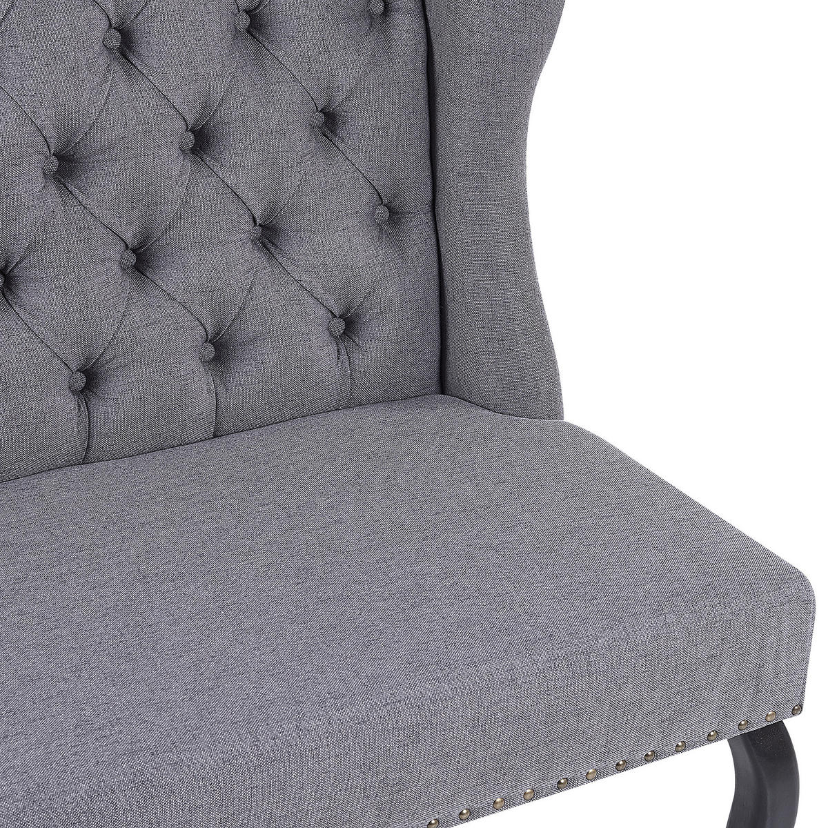 2-SITZER-KÜCHENSOFA Polsterbezug Dunkelgrau Torsby - Dunkelgrau, Textil (154/106/63cm) - Beliani