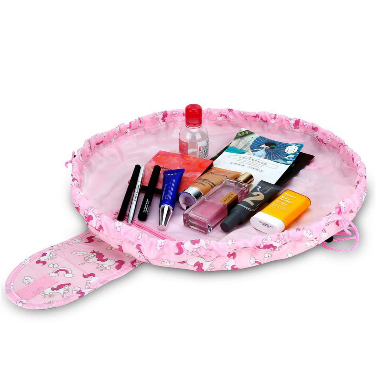 KOSMETIKTASCHE mit Reißverschlussfächern - Rosa, Kunststoff (54/62cm) - Intirilife