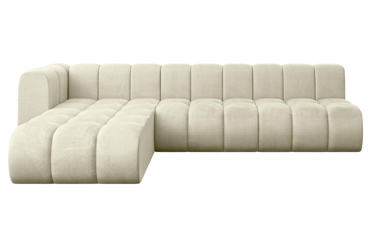 ECKSOFA modulares Sofa Darnel-L2 - 296x177x70 cm Beige - Beige, Holzwerkstoff/Textil (296/177cm) - ALTDECOR