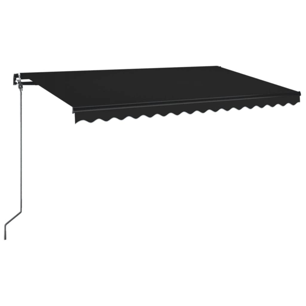 MARKISE Manuell Einziehbar 400x350 cm Anthrazit - Anthrazit, Metall (400/1/400cm) - furnicato