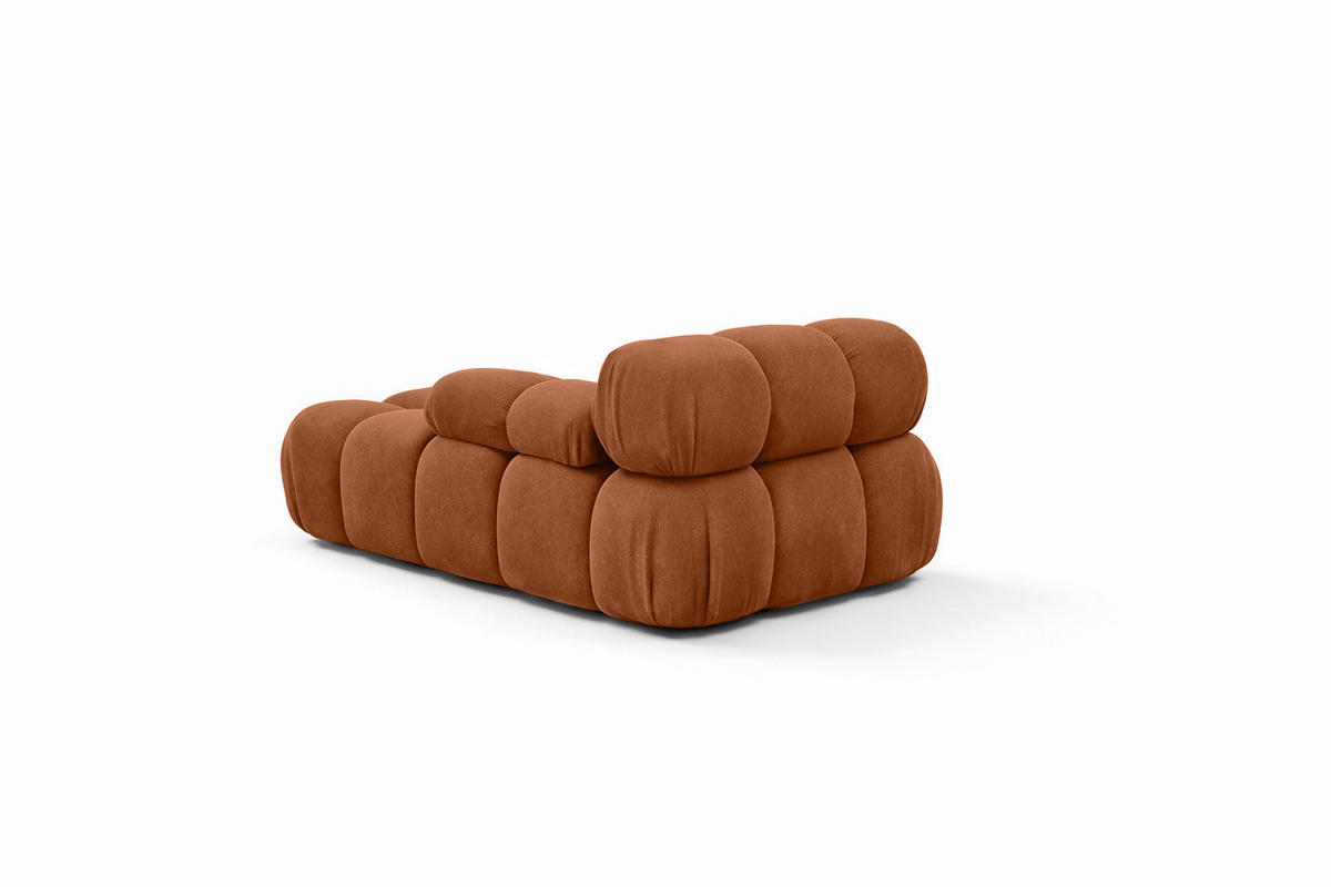 CHAISELONGUE Modular, Veloursstoff Salvador, Braun, Links, Selia - Braun, Holz (95/70/160cm) - Kaiser Möbel