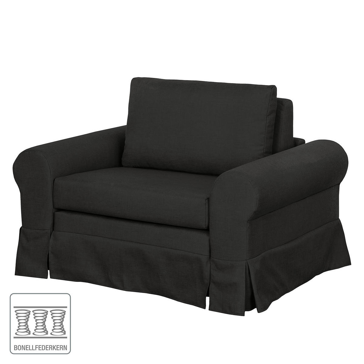 SCHLAFSESSEL mit Husse - Schwarz, Textil (125/90/90cm) - home24