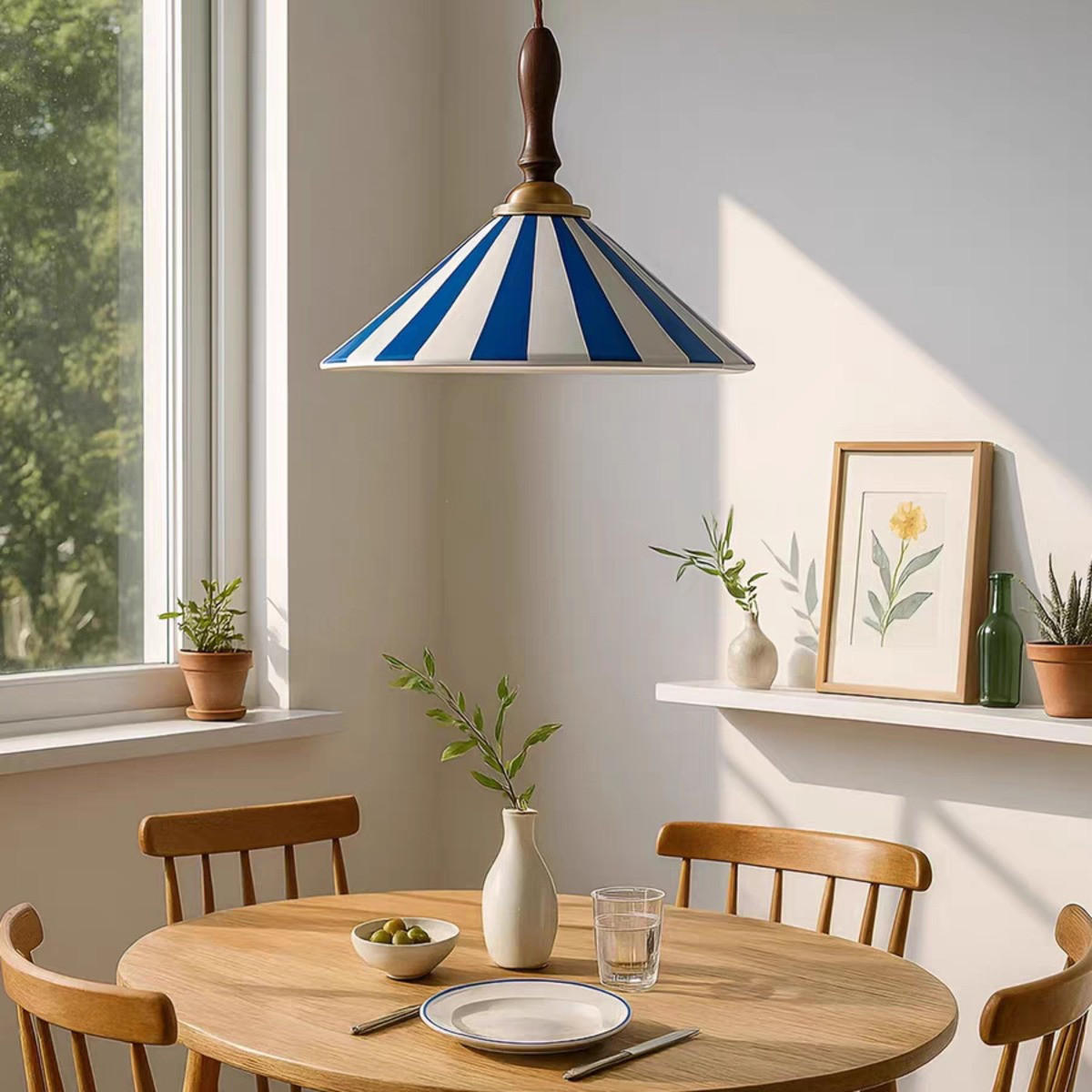 LED-HÄNGELEUCHTE 12W Blau 30/30/20-150 cm - Blau, Metall (30/30/20cm) - Authentics