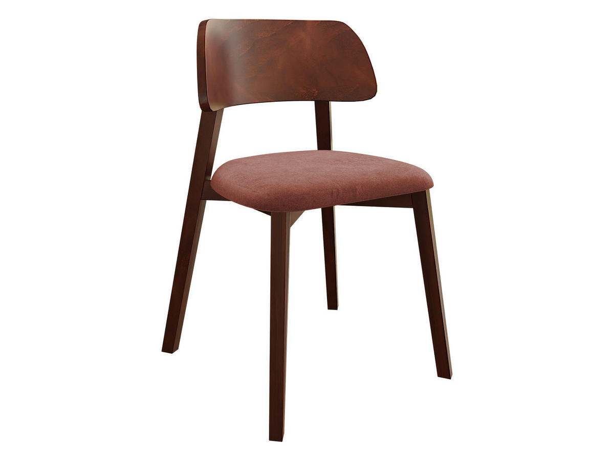 POLSTERSTUHL Dario, Holzfarbe: Nuss - Nussbaumfarben/Braun, Holz/Textil (47/80/50cm) - MIRJAN24