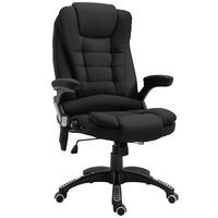 MASSAGESESSEL Chefsessel Gamingstuhl Drehstuhl Massagebürostuhl Schwarz - Schwarz, Kunststoff/Textil (74/116/67cm) - Vinsetto