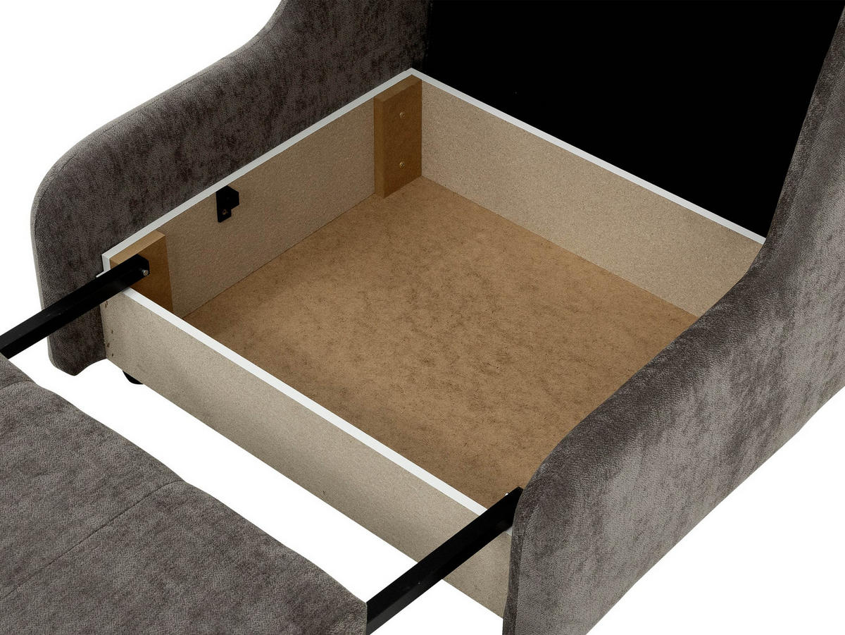SCHLAFSESSEL Viva Elite I - Creme/Schwarz, Holz/Metall (96/85/98cm) - MIRJAN24