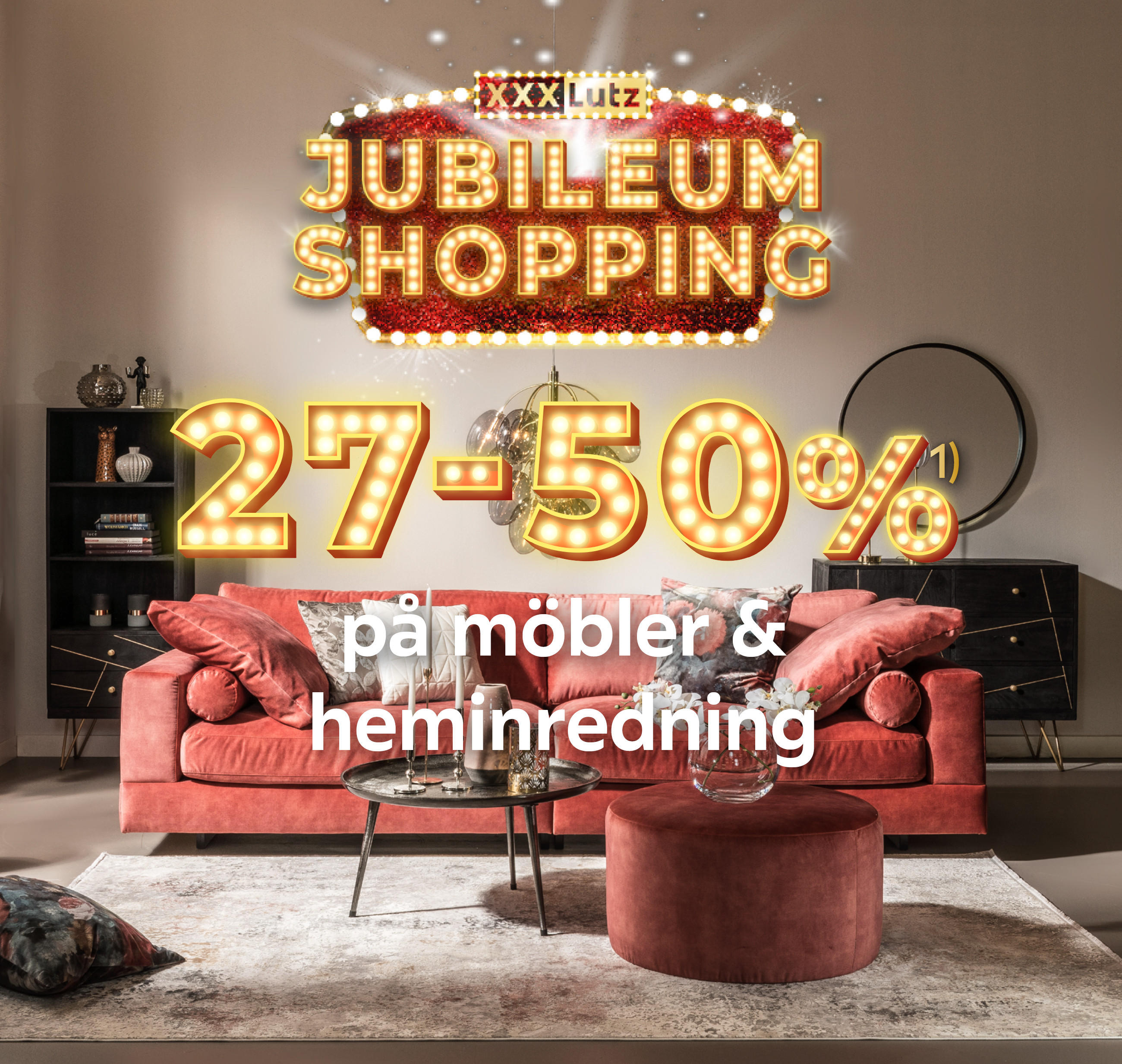27-50%¹⁾ på möbler & heminredning