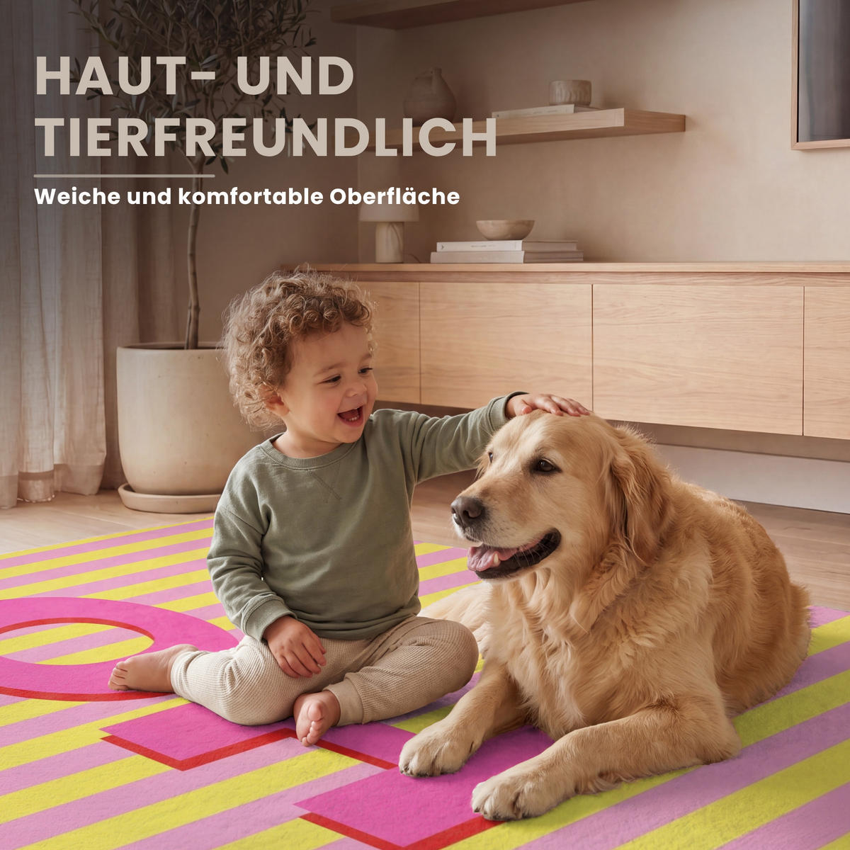 TEPPICH - Text - Streifen - Rosa - 150x230 cm - Pink, Kunststoff/Textil (150/0.4cm) - OnlyWow